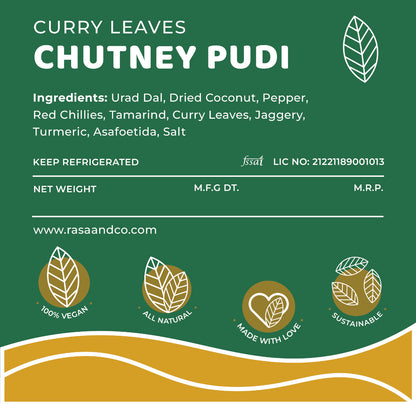 Curry Leaves Chutney Pudi