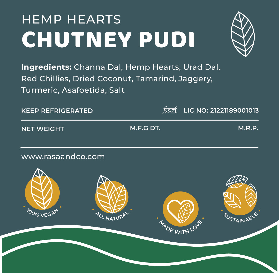 Hemp Hearts Chutney Pudi